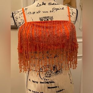 Sequin Tassel Bralette And Panties Two Piece Set